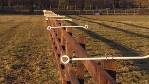 Equestrian post and rail fencing at Manton