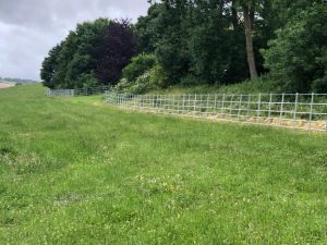 Galvanised estate fencing Salisbury Plain