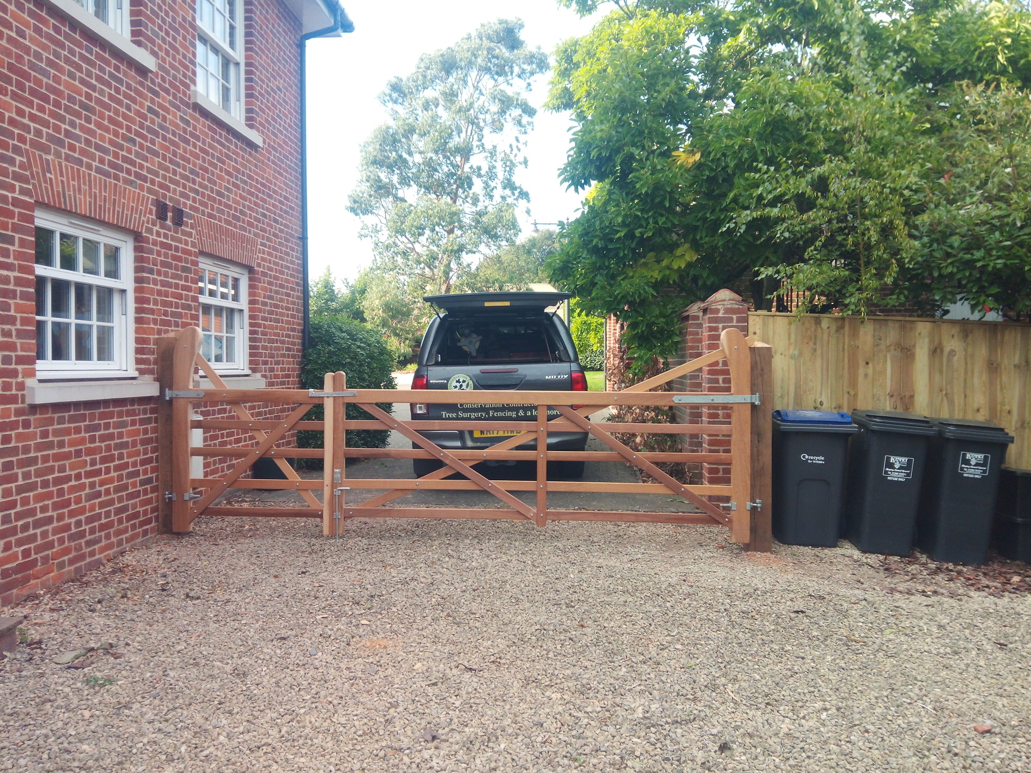 Close board fencing and hardwood iroko timber gates in Marlborough 1 ...