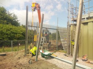 Palisade Fence for a utility site in Mere