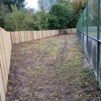 85 m of 1.8m high Hit & Miss fence erected at Lacock for the Parish Council