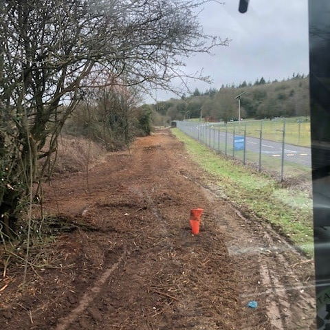 Clearing of dense scrub at Blandford Camp